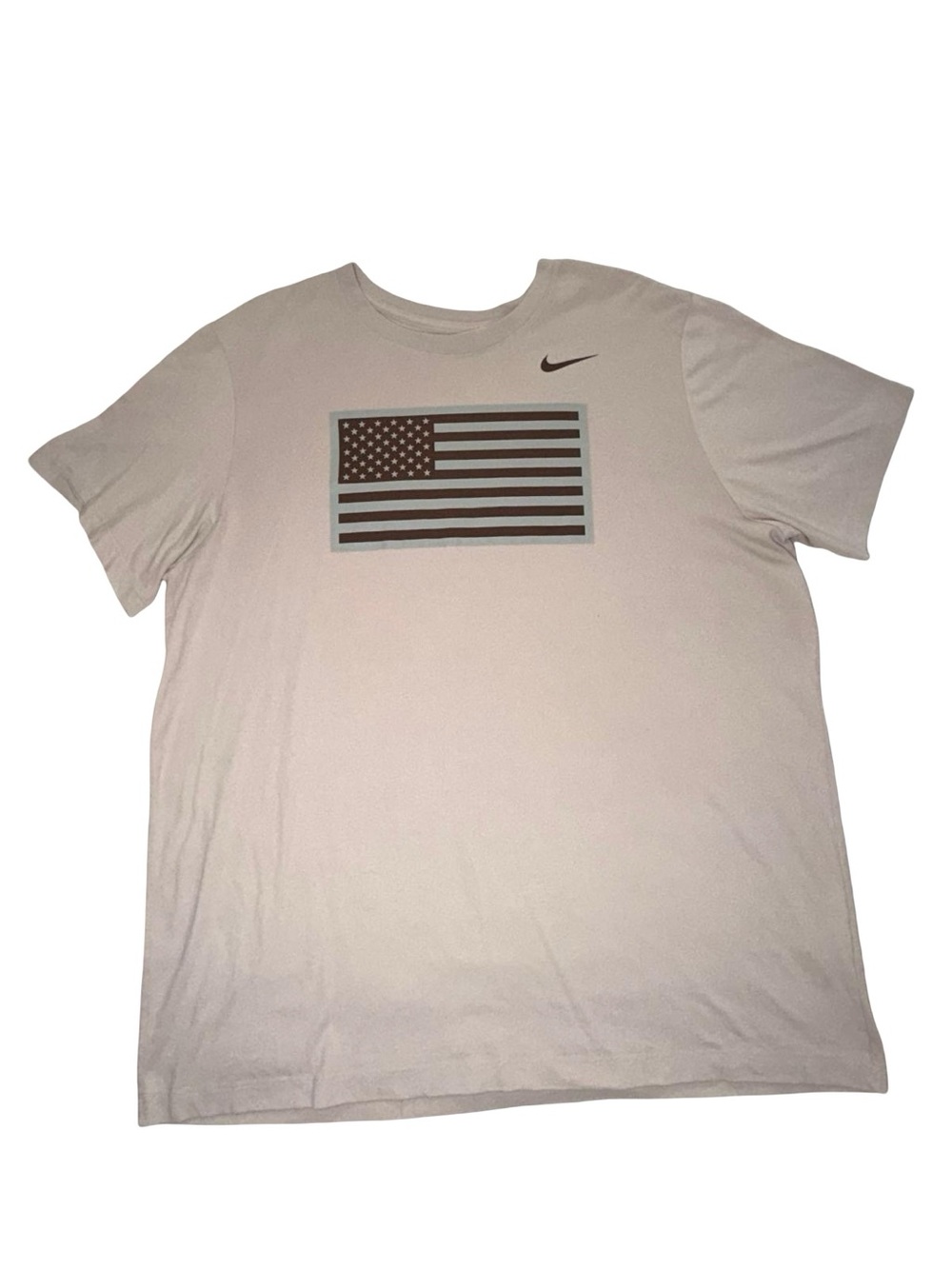 Nike Dri-FIT American Flag Graphic Short Sleeve T-Shirt Patriotic Swoosh Tee